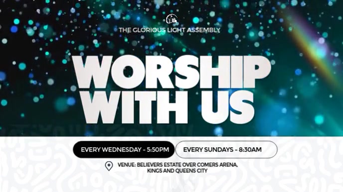 White Professional Church Design Flyer Digital Display (16:9) template