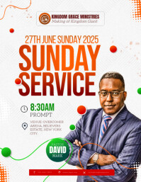White Professional Church Design Flyer Flyer (us Letter) template