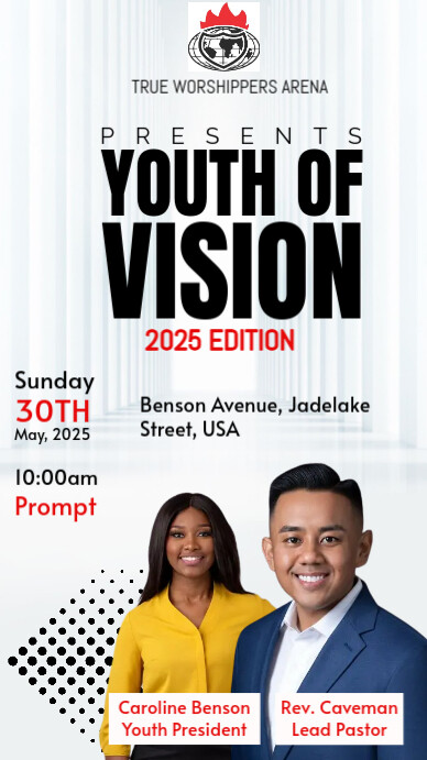 White Professional Church Event Instagram Story template