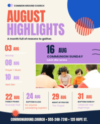 White Church Event Schedule Instagram Portrait Template - Page 3