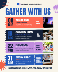 White Church Event Schedule Instagram Portrait Template - Page 5