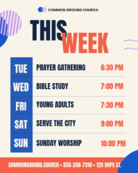 White Church Event Schedule Instagram Portrait Template - Page 2