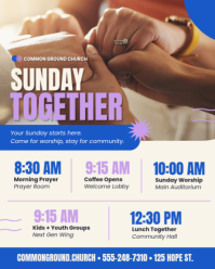 White Church Event Schedule Instagram Portrait Template - Page 1