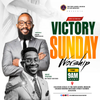 White Professional Church Event Square สี่เหลี่ยมจัตุรัส (1:1) template