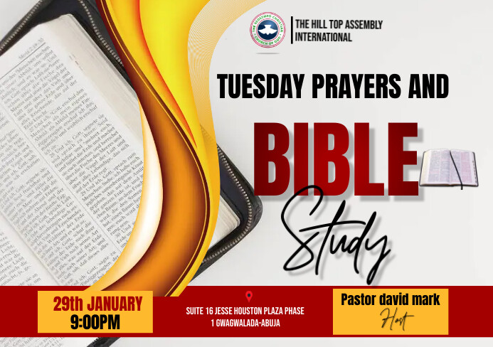 White Professional Church Flyer A5 template