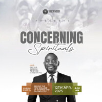 White Professional Church Flyer  Instagram Post template