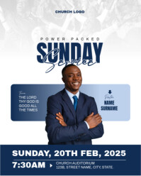 White Professional Church Flyer Instagram Portrait template