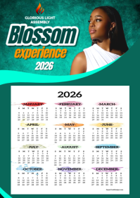 White Professional Church Flyers  A1 template