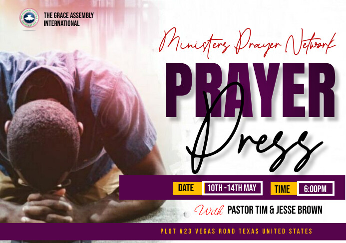 White Professional Church Flyers  A5 template