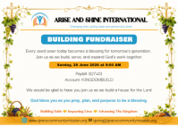 White Professional Church Fundraiser A6 template