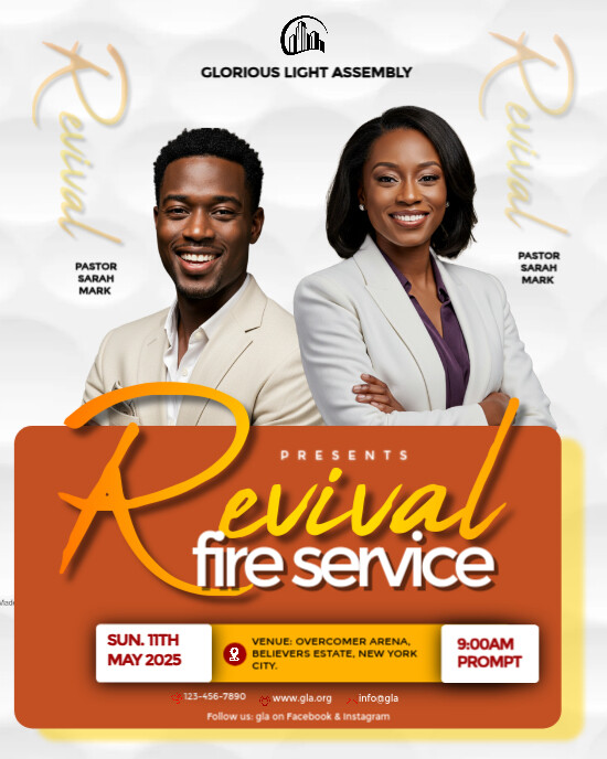 White Professional Church  Instagram Portrait template