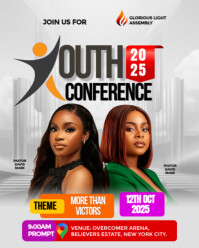 White Youth Conference Instagram Portrait Template