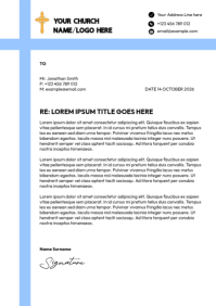 White Professional Church Letterhead A4 template