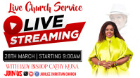 White Professional Church Live Streaming Youtube Thumbnail template