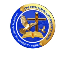 White Professional Church  Logo Logotipo template