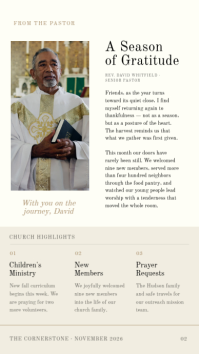 White Church Newsletter เรื่องราวบน Instagram Template - Page 2