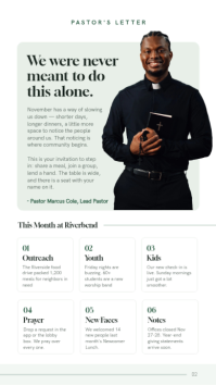 White Church Newsletter เรื่องราวบน Instagram Template - Page 2