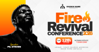 White Professional Church Revival Conference Facebook Shared Image template