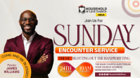 White Professional Church Service Digital Display template