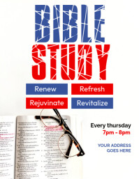 White Professional Church Service Flyer (us Letter) template