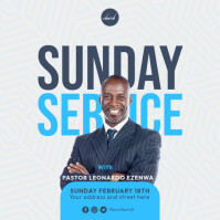 White Professional Church Service Instagram Post template