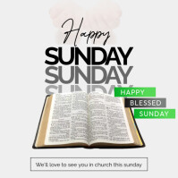 White Professional Church Service Instagram Post template