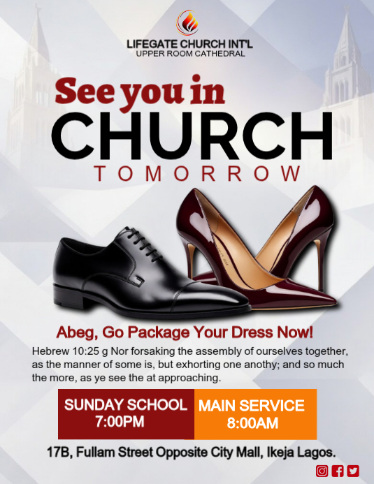 Church Service Invitation Template | PosterMyWall