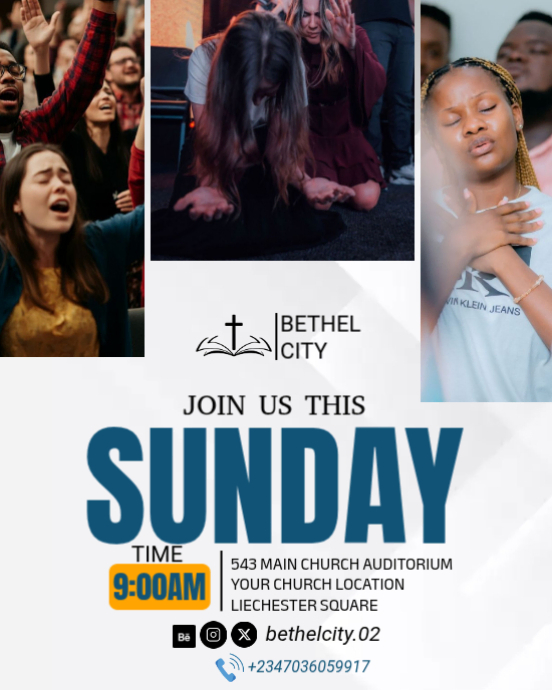 Church Service Invitation Template | PosterMyWall