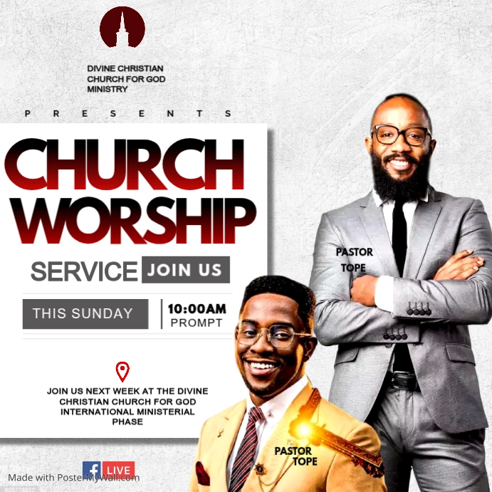 Church Worship Service Template | PosterMyWall