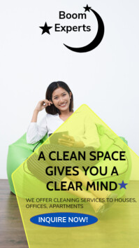 White Professional Cleaning Instagram Story template