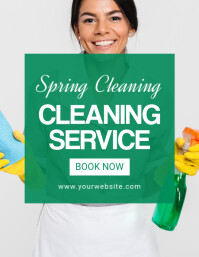 White Professional Cleaning Service Flyer (us Letter) template