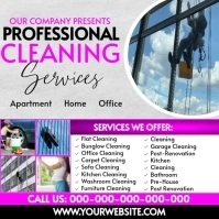 White Professional Cleaning Services Flyer  Instagram Post template