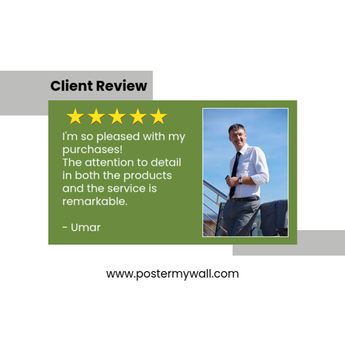 White Professional Client Review Instagram Post Template PosterMyWall