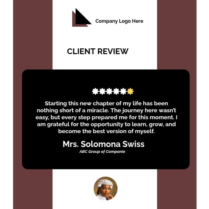 White Professional Client Testimonial Instagram Post Template ...
