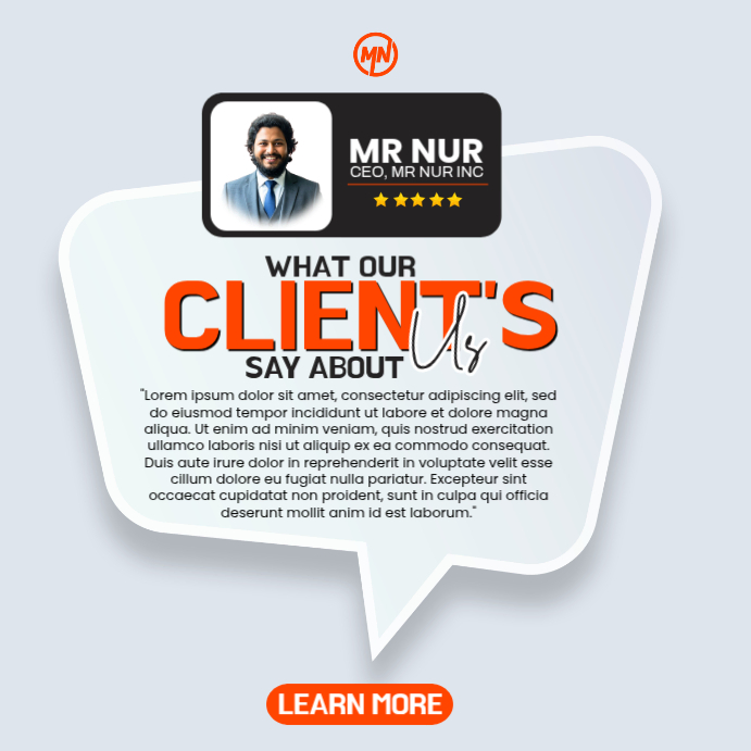 Client Testimonials Template | PosterMyWall
