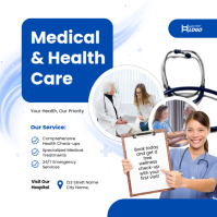White Professional Clinical Support Instagram Post template