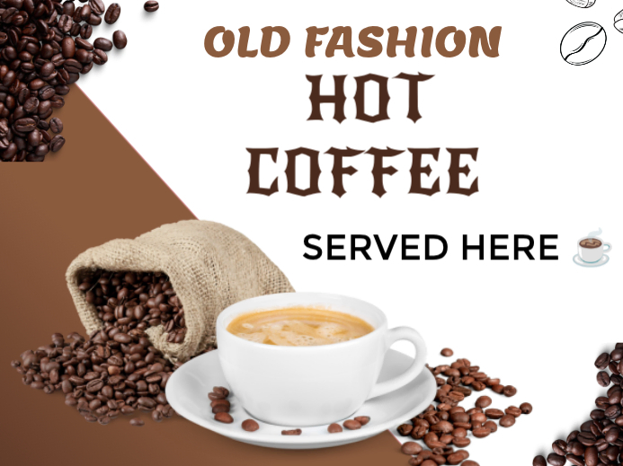 White Professional Coffee Yard Sign Template | PosterMyWall