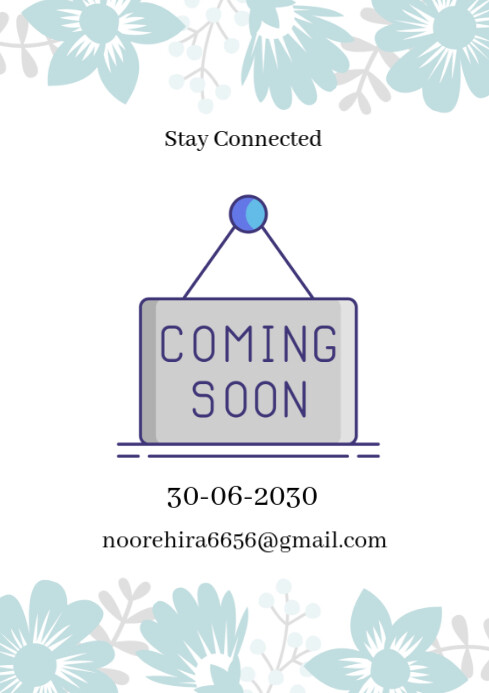 Coming Soon Note White Professional Coming Soon Notice A4 Template | PosterMyWall