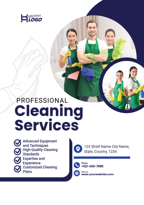 Copy of White Professional Commercial Cleaning Ads A4 | PosterMyWall