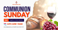 White Professional Communion Sunday Facebook Shared Image Video Isithombe Esabiwe ku-Facebook template