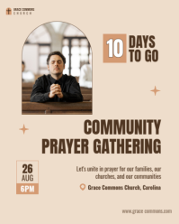 White Community Prayer Gathering Instagram Portrait Template - Page 3