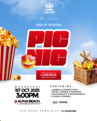 White Professional Company Picnic Flyer  Instagram Portrait template