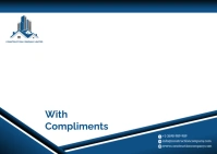 White Professional Complimentary Slip Templat A6 template