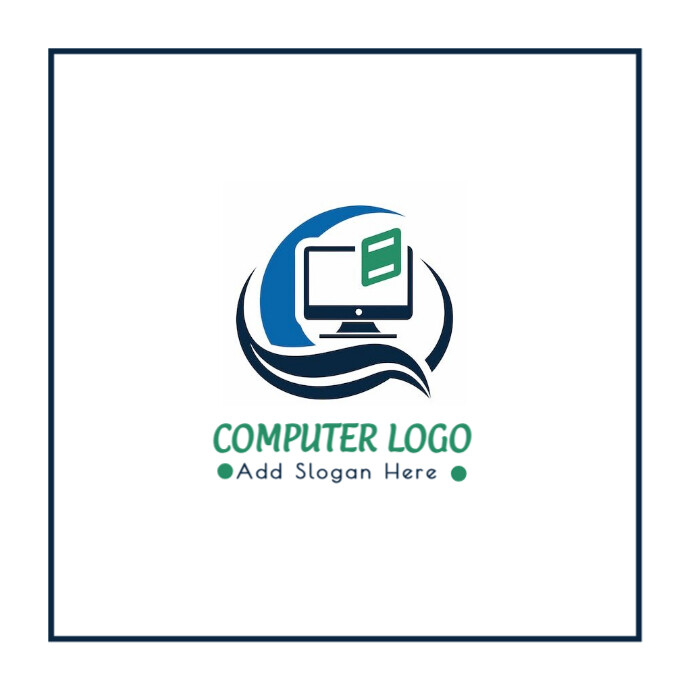 White Professional Computer Logo, Computer Logo, It Logo, Ai Logo, Programming  Logo template