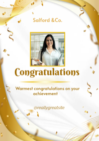 White Congratulations A4 Template