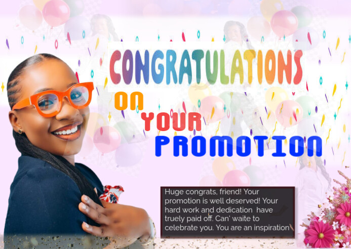 Promo Code Congratulations White Professional Congratulations On Promotions Postcard Template ...