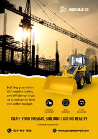 White Professional Construction Company A4 template