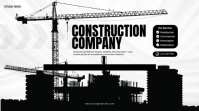 Putih Construction Company Tampilan Digital Template