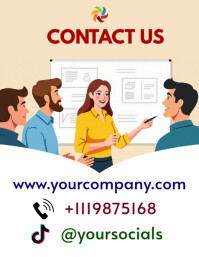 Hvid Contact Information Flyer Template