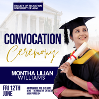 White Professional Convocation Ceremony Instagram Post template
